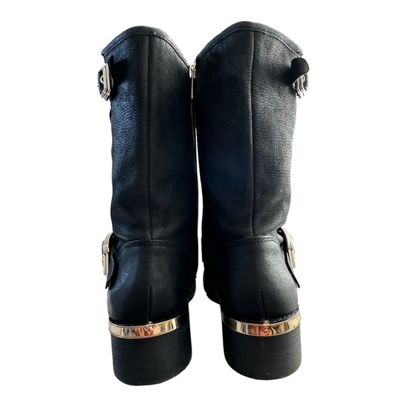 Vince Camuto Women's Windy Motorcycle Leather Boots Size 7M Black - Picture 5 of 10